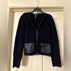 Ralph Lauren Women’s Black Zip-Up Sweater Size XS